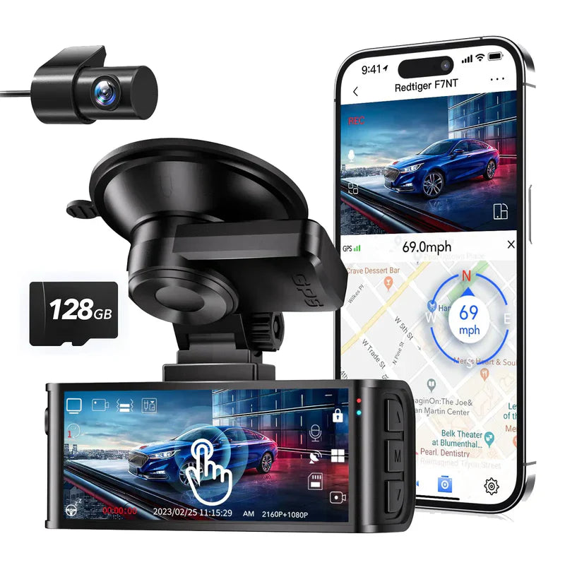 Redtiger F7NT Touch Screen 4K Dual Dash Cam